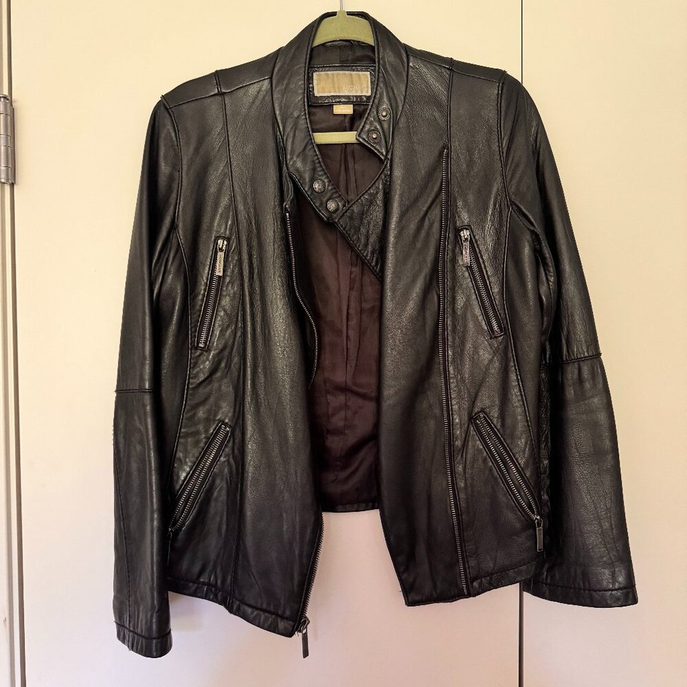 Michael Kors Leather Jacket, Size Medium